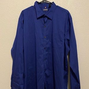 Dark Blue Striped Van Heusen in Men’s Long Sleeve Size XXL